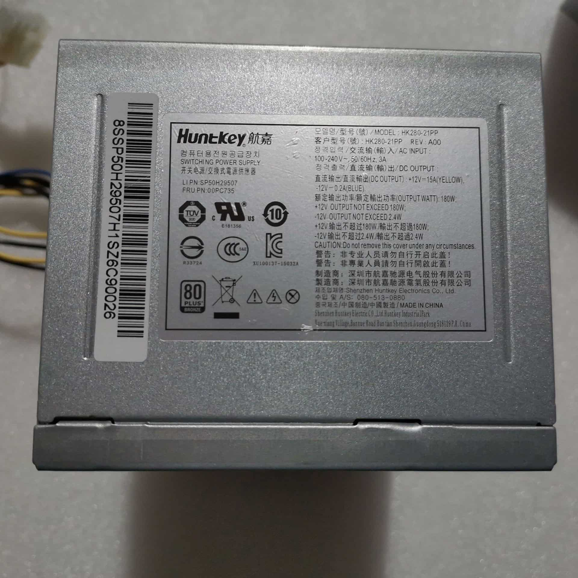 IdeaCentre HK280-21PP Server Power Supply 180W